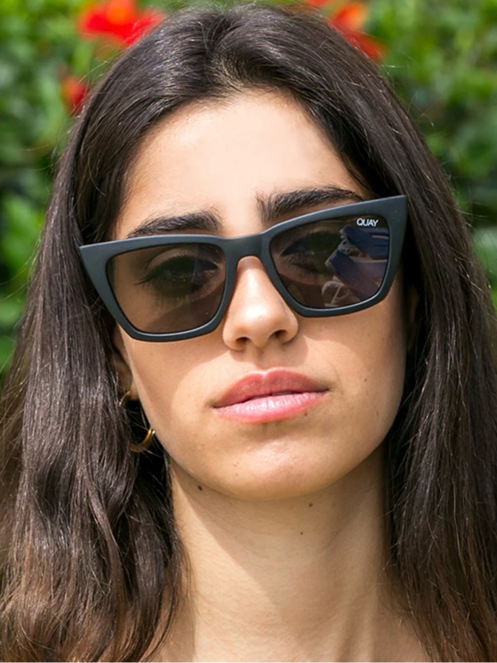 Quay Australia Don't @ Me cat-eye sunglasses in matte black